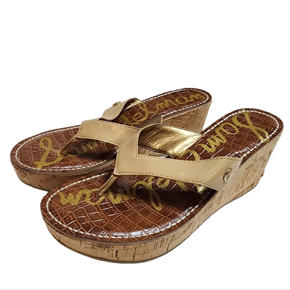 Sam Edelman Romy Tan Cork Wedge Sandals. Women's size 9.5 - Picture 6 of 16